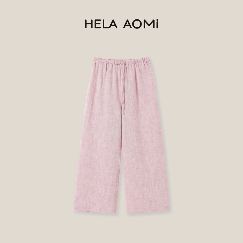 Qiu Yingying's "Zhijin Linen Pants" Lyocell Linen Loose Wide-Leg Elastic Waist Summer Thin Casual Long Pants