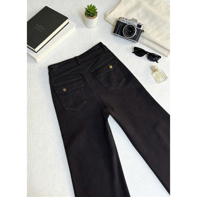 Qiu Yingying's "Butt-Lifting Jeans" High-Waisted Slim-Fit Narrow Straight-Leg Jeans Qiu Yingying's "Butt-Lifting Jeans" High-Waisted Slim-Fit Narrow Straight-Leg Jeans