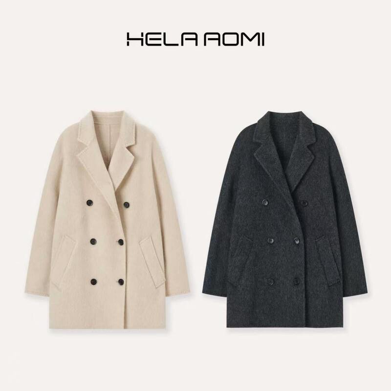Qiu Yingying "Imported from Peru · 18 Micron Ultra-Fine Suri Wool" 100% Alpaca Wool Coat