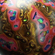 Colorful Discus Heart of the Ocean Series Wang Liyang Lacquer Crafts Handmade DIY Jewelry Beads Intangible Cultural Heritage