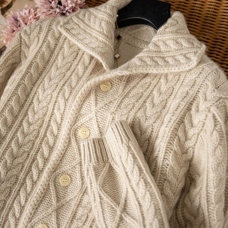 Han Edition Don't To High Sensation Raccoon Bear Suede Knitwear Knitwear Turtlenecks Sweatshirt Sweater Jacket New Year Clothes Women Winter