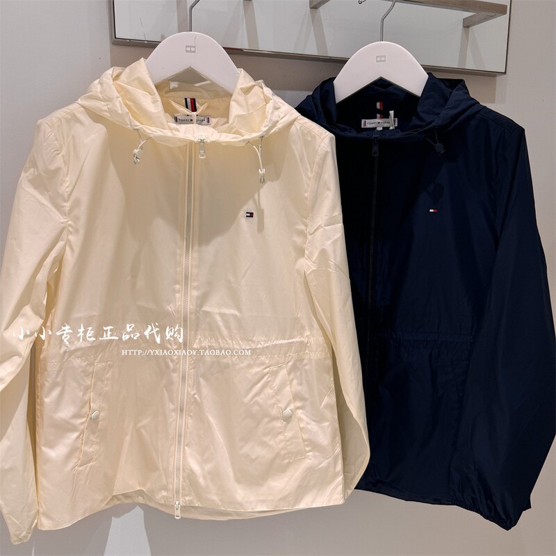 Tommy Genuine Product 2026 Spring/Summer New Women's Casual Sports Hooded Waist-Cinching Jacket Ww49341