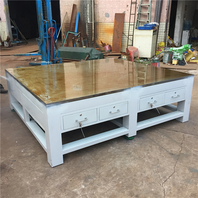 Professional custom steel plate workbench heavy mold maintenance work table flying model table A3 steel plate fitter tool cabinet