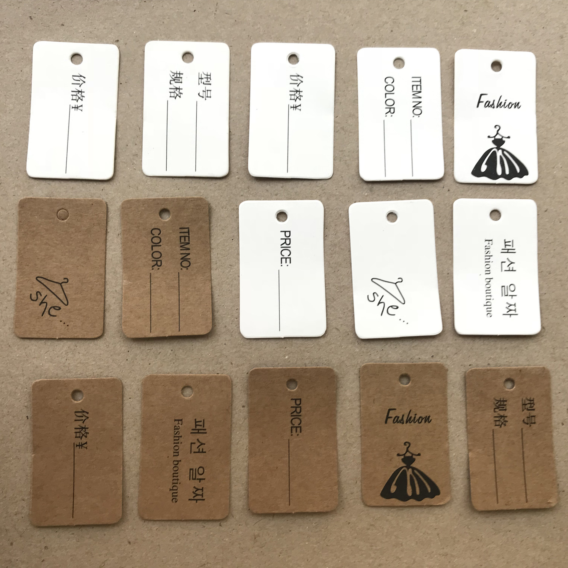 Spot ornament Pendant Tag Price Tag Price Tag Small Listed Ring Jade Ware Jewelry Towel Yellow White Kraft Paper Universal