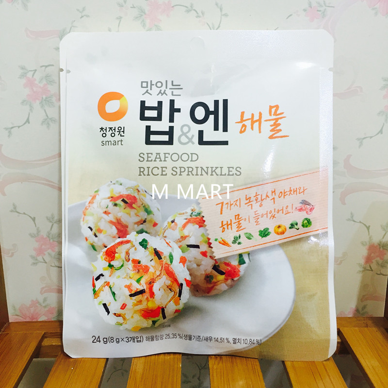 Korea imported clean garden nutritional rice mate mixed meal for children meal cooking 8g*3 people seafood flavor 24g