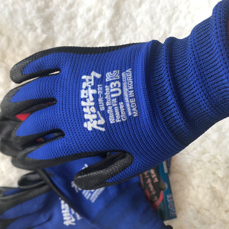 South Korea Imports Wear Resistant Nonslip Rubber Soaked Rubber Gloves