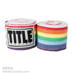 [Original Authentic] TITLE Boxing Tie Hand Bandage Micro-elastic Hand Guard Tie Band Wrap Hand Band Rainbow Color