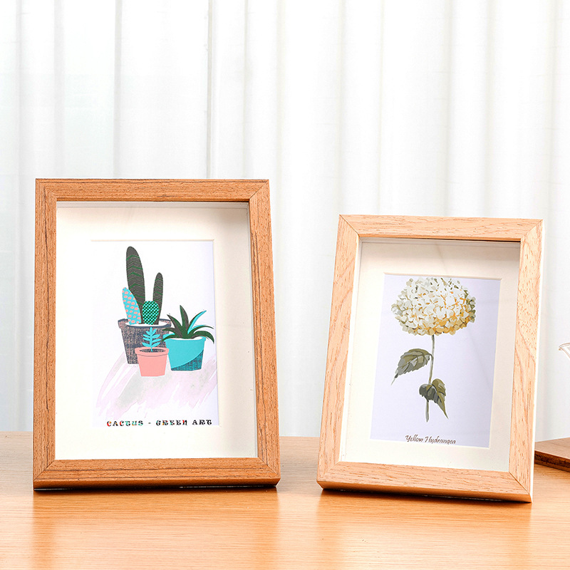 Hollow stereo wood frame creative hand - made diy clay dry - flower specimen frame 8 A3a4