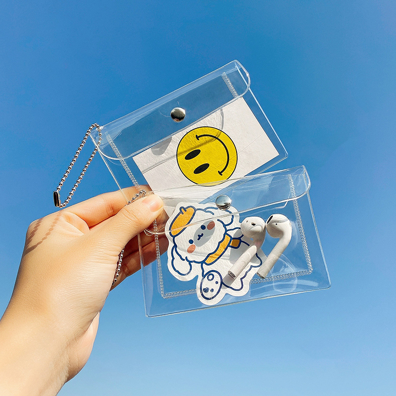 Waterproof Storage Bag, Transparent Key and Ticket Storage Bag, Plastic Coin Purse, Women's Small Bag, Mini Pvc Card Holder