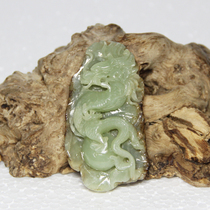 Xiuyu yellow white old Jade yellow white jade seed material Hetian Jade tremolite full shell pendant handlebar Dragon