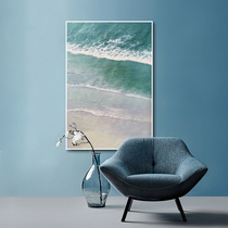 Modern minimalist porch decorative painting vertical version light luxury sofa background wall oil painting high-end corridor hanging painting at the end of the aisle