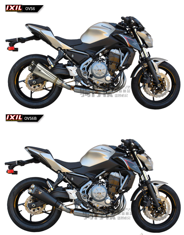 Yixier Kawasaki z650 sửa đổi ống xả er6n ninja ninja650 xe máy đầu máy ống xả phần đầy đủ - Ống xả xe máy pô xe wave