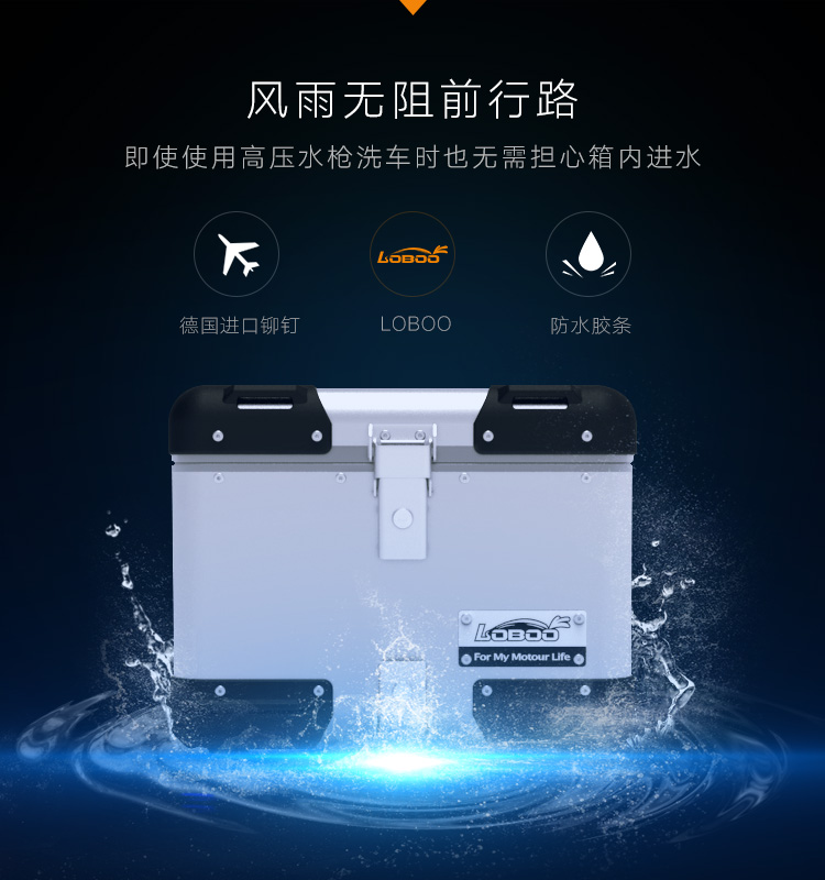 LOBOO củ cải xe máy DL250 ba hộp bên khung hộp dự phòng đuôi hộp hợp kim nhôm bên hộp sửa đổi hộp đuôi - Xe gắn máy phía sau hộp thùng đồ xe máy