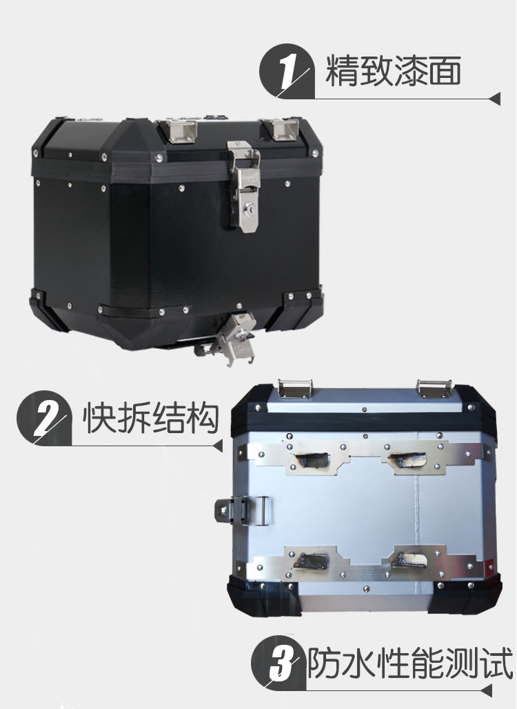 Sundiro Honda CBF190X nhôm bên hộp cá voi xanh xe máy đuôi hộp ba hộp sửa đổi hộp nhôm thân cây thùng đựng đồ gắn đuôi xe máy