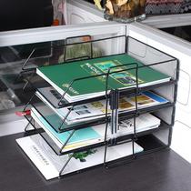 Office desk iron freely superimposed file rack Vertical combination file bar File storage storage rack