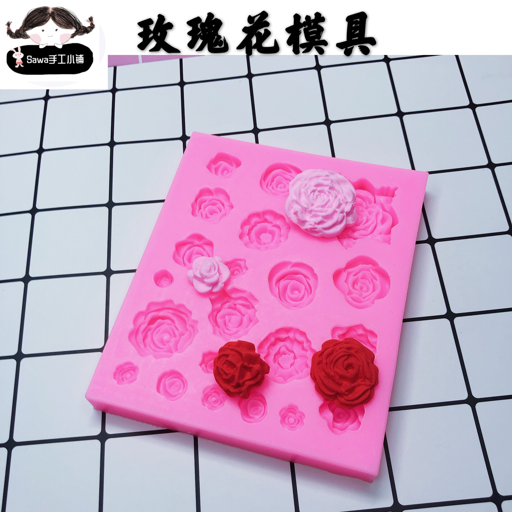 Ultralight Clay Size Flower Rose Fondant Cake Mold Silicone Mold Epoxy Clay Decoration Mold - Taobao