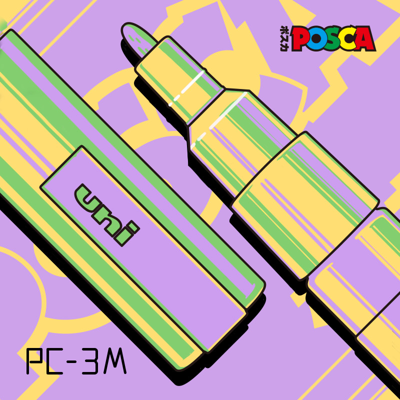 Japan uni Mitsubishi Pen 1M3M5M White Oil Painting Stick Watercolor Starry Sky Embellished Highlight Pen OSCA