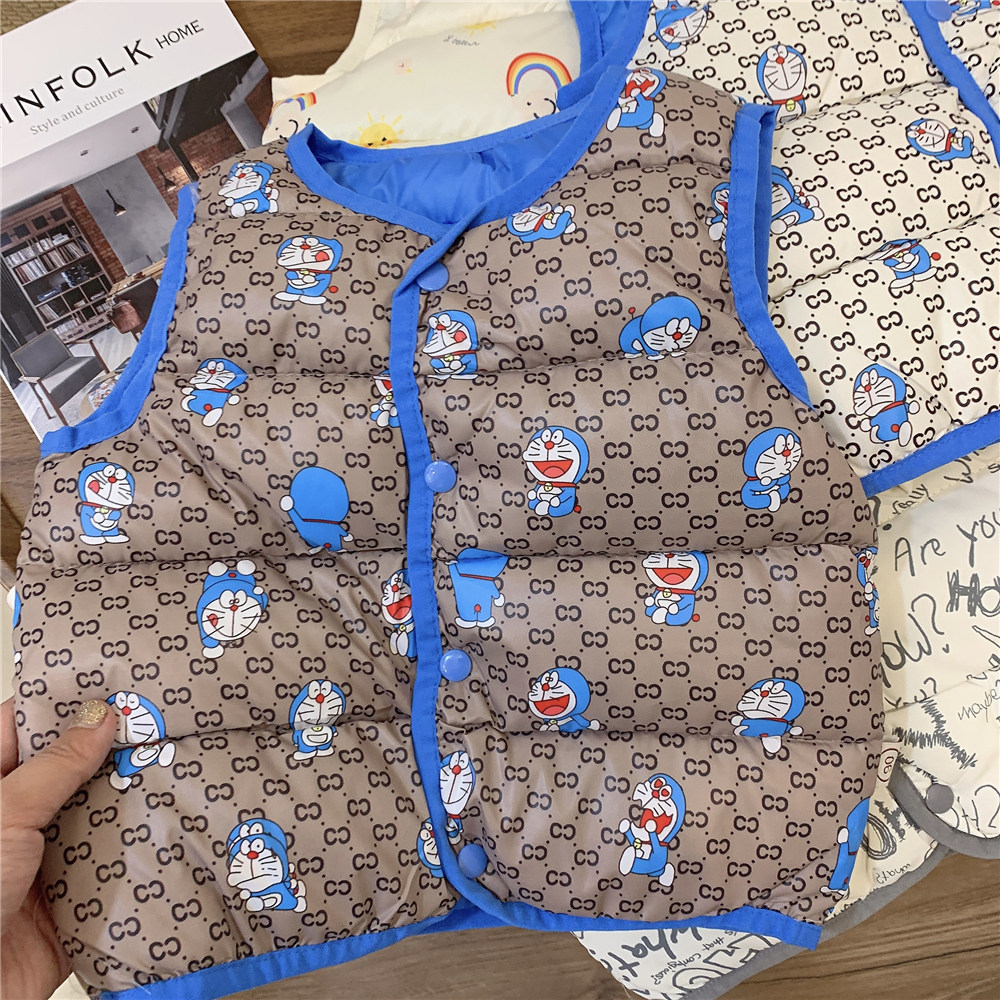 Boys and girls baby cotton vest 2022 new baby children's autumn and winter vest vest outer wear cotton inner bile vest