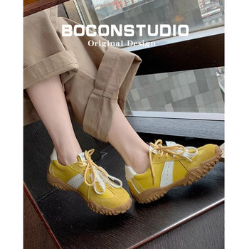 Height increase within 7cm ~ genuine leather moral training shoes for women