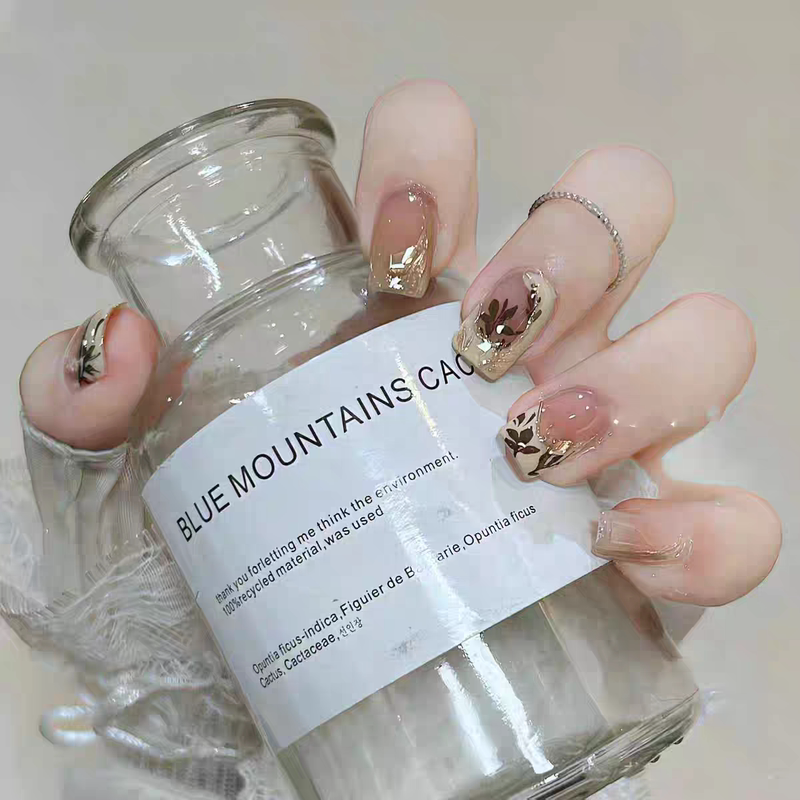 Autumn New Products, Pure Hand-Painted Chinese Style Handmade Manicure, Autumn Maple Fashion Short Style Finished Nail Stickers, Fake Nail Stickers Autumn New Products, Pure Hand-Painted Chinese Style Handmade Manicure, Autumn Maple Fashion Short Style Finished Nail Stickers, Fake Nail Stickers