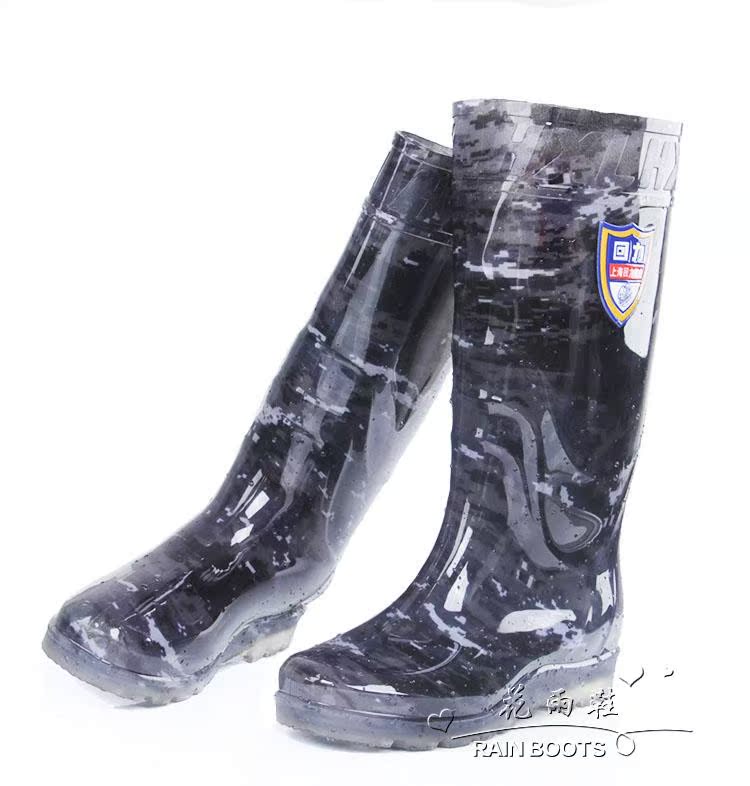 Mùa đông ấm áp mưa nam kéo ống cao cộng với nhung mưa ủng cộng với giày cao su cotton giày nước rửa xe giày không thấm nước giày câu cá ủng cao cổ