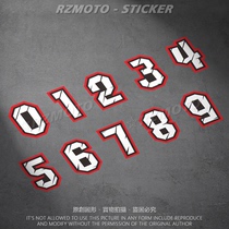 RZMOTO sticker racing number WSBK MOTOGP FAIRING boom car sticker