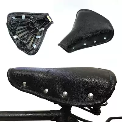 Old-fashioned classic bicycle comfortable 24-inch 26-inch 28-inch bicycle saddle spring cushion seat cushion car seat cushion leather accessories