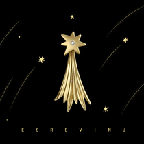 Cosmic symbol Shape of Wish Original design Wishing star fireworks brooch Collar pin Two-wearing accessories