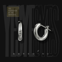 Universe Tick YESYESYES Earrings minimalist texture lukewarm pure silver adorned with ear spikes for men and women