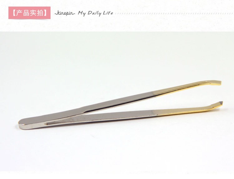 Thép không gỉ xiên nhíp lông mày clip kìm kìm nhổ lông mày clip nhíp lông mày công cụ tạo hình lông mày - Các công cụ làm đẹp khác cọ đánh mắt