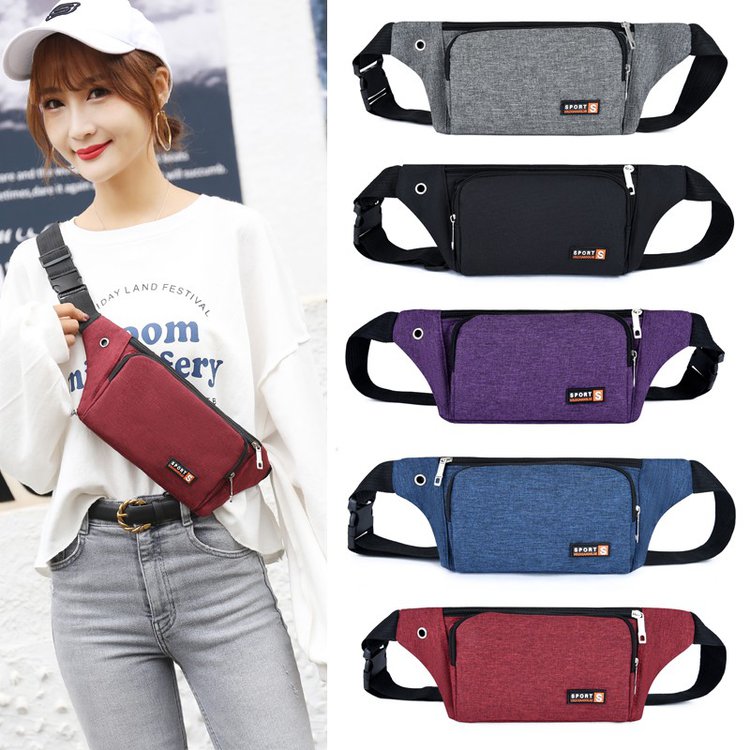 2021 Summer New Lady's bag other zipper nylon breast bag is uniform code
