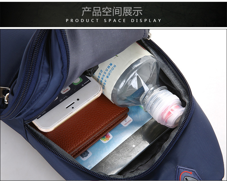 2018 mới túi ngực nam túi đeo vai Messenger túi nam phiên bản Hàn Quốc của thủy triều nylon chống nước ngực nhỏ ba lô balo da nam
