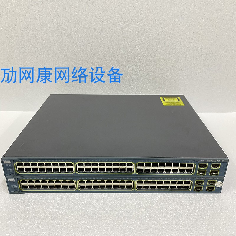 Cisco Cisco WS-C3560-48PS-S 48 mouth 100 trillion POE powered 4 light outlet one thousand trillion network switch 
