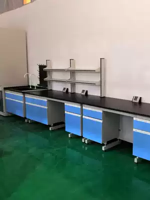 Shenzhen side platform central platform steel wood test bench all-steel laboratory physical and chemical board table table bench customization