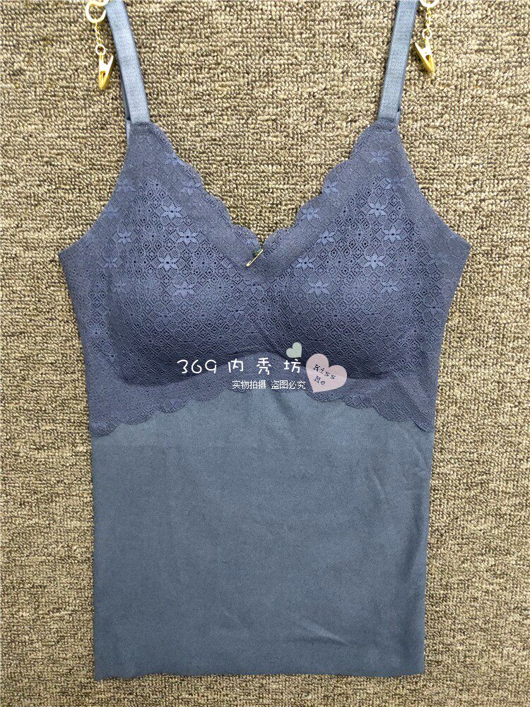  Port Zhina 3326 Double-sided Develvet heating fiber No-mark casual cut of fine shoulder strap warm vest