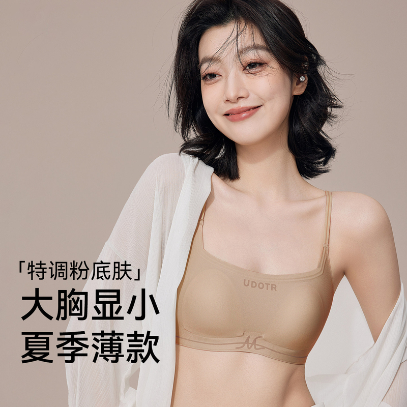 Victoria Invisible Seamless Foundation Lingerie for Women 2026 New Summer Thin Style Bra for Large Busts with Thin Straps