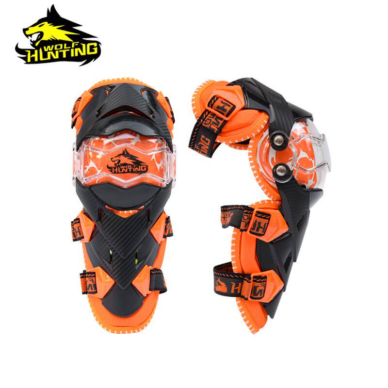 Hunting Wolves Professional Cross-country Locomotive Riding elbow Anti-wind Windproof Locomotive Racing Equipment Children's Kneecap All Season