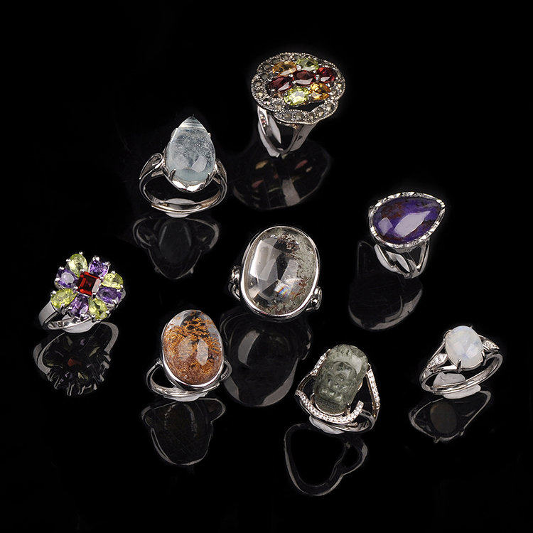 Bague mixte en Cristal naturel pierre semi-precieuse - Ref 3089034 Image 4