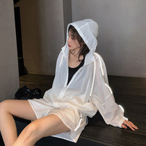 Jing Ye sunscreen coat women 2021 new summer thin sports suit reflective Korean loose long sleeve sunscreen