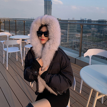 Jing Ye short down jacket women winter 2020 new Korean loose thin hooded fox fur collar 90 white duck down