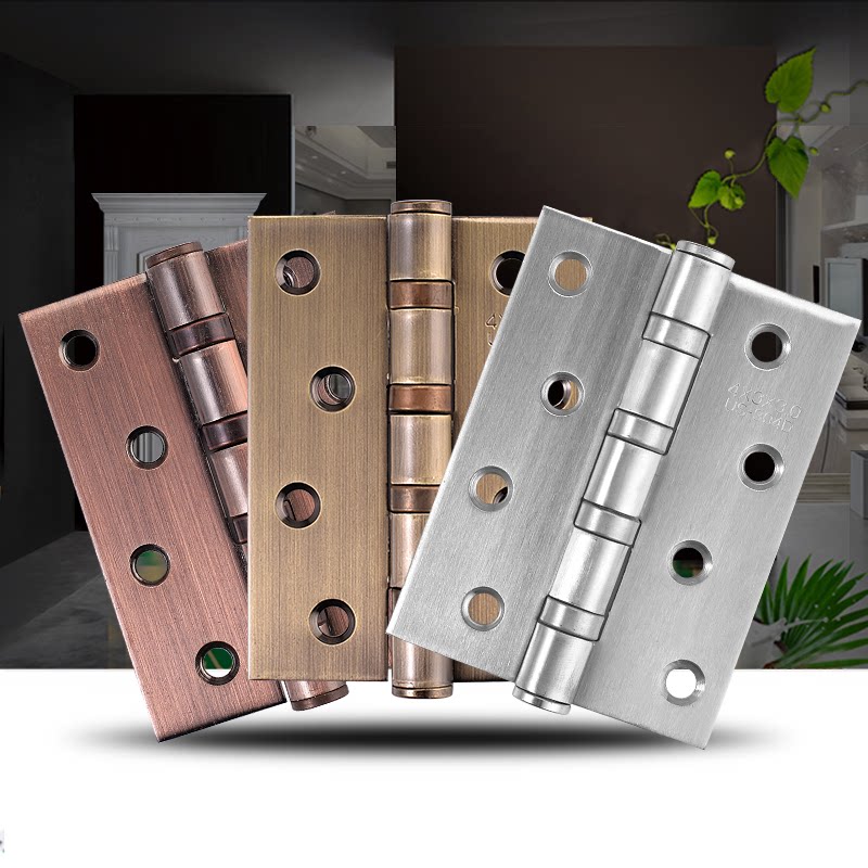 House door hinge 4-inch stainless steel flat open bearing loose leaf wood door thickened hinge hardware manufacturer