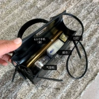 Коробка из кожи, серебряная пряжка, изображение на внутреннем дисплее