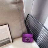 H пряжка Kangkang Сумка кожа мини -цепная сумка Свинька Сумка для носа фиолетовая сумка тофу Сумка H пряжка сестринская сумка Kangkang сумки