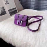 H пряжка Kangkang Сумка кожа мини -цепная сумка Свинька Сумка для носа фиолетовая сумка тофу Сумка H пряжка сестринская сумка Kangkang сумки