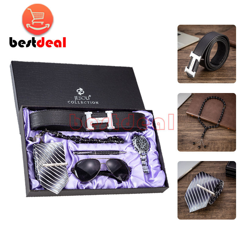 Mens watch Sunglasses Tie belt pen Bracelet birthday gifts