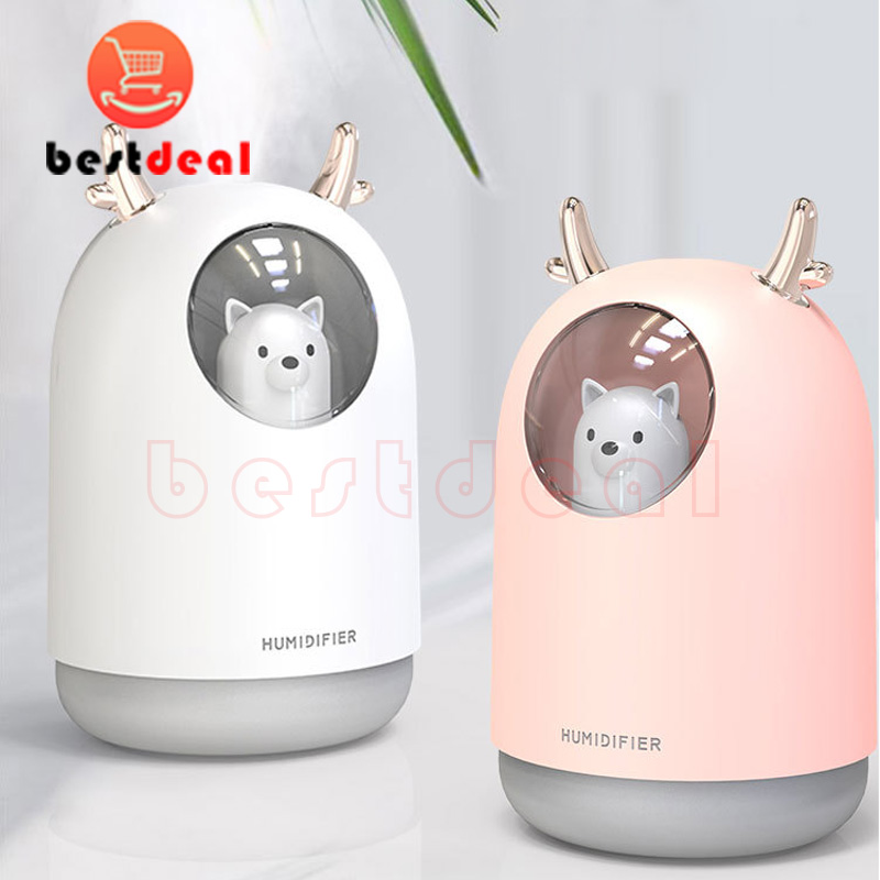 Air Humidifier LED Light Mini Mist Essential Oil Diffuser
