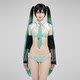 Hatsune official uniform short miku fan pajamas