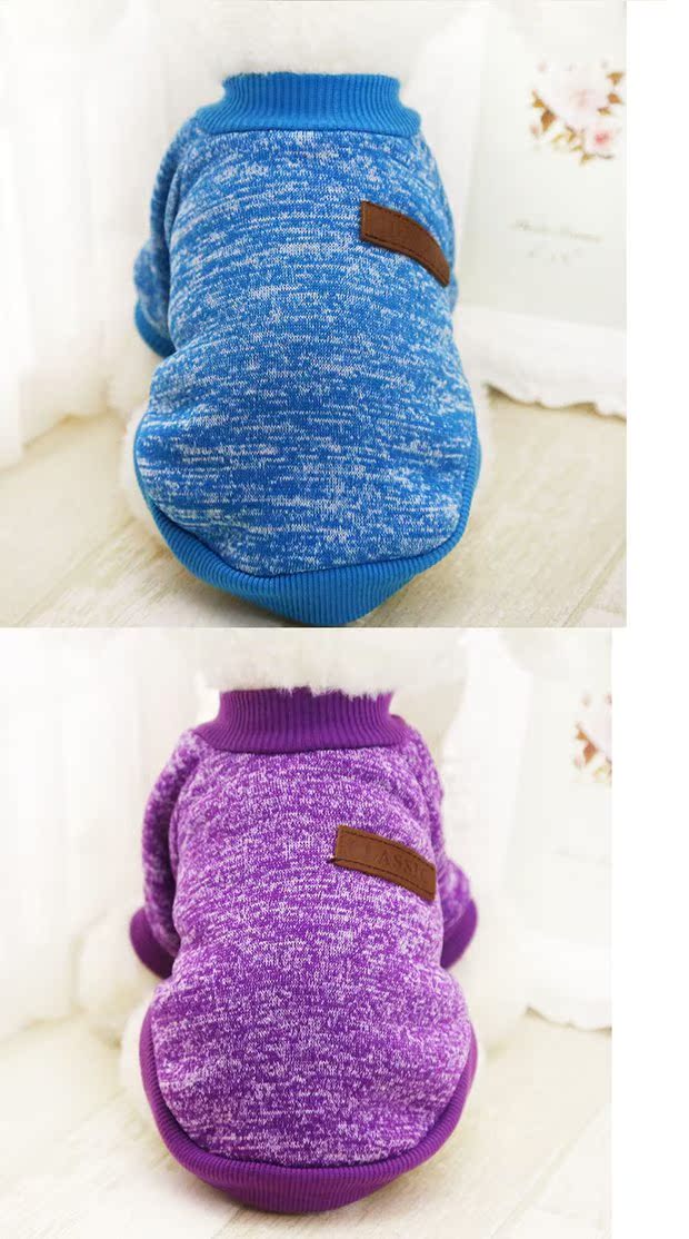 Pet mèo đan áo len cổ điển Mùa thu và mùa đông cộng với quần áo nhung nhung cho chó Poodle Teddy - Quần áo & phụ kiện thú cưng quần áo mèo