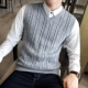 Mùa thu đông nam vest len ​​cổ chữ V phiên bản Hàn Quốc của áo len không tay vest vest cotton cotton đan vest áo ba lỗ gym