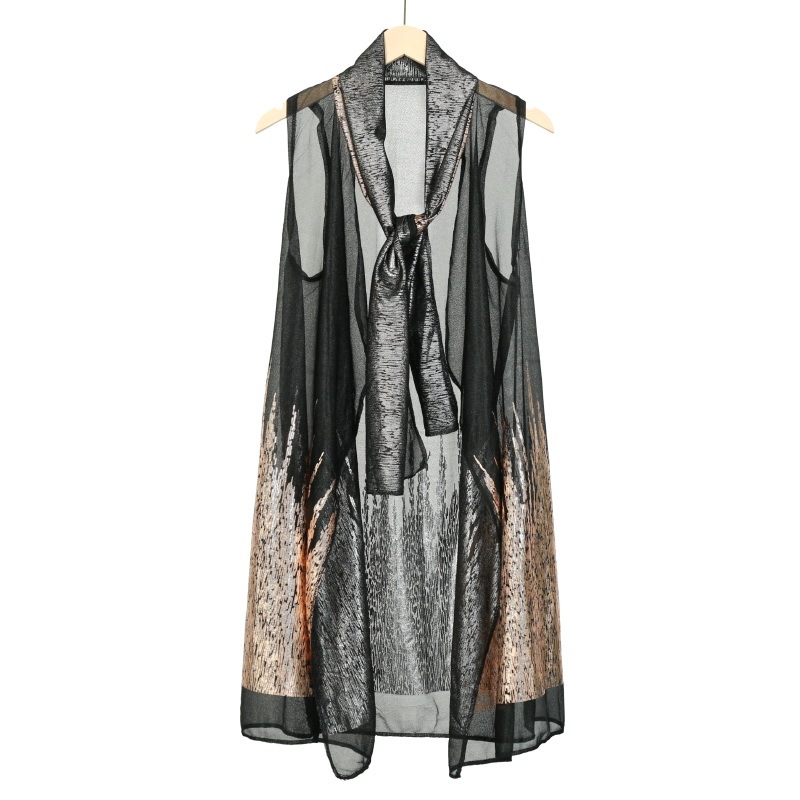 Summer Long Vest Jacket Trendy Brand Thin Sleeveless Cardigan Windbreaker Stylish Unique Flowing Vest Shawl Outerwear